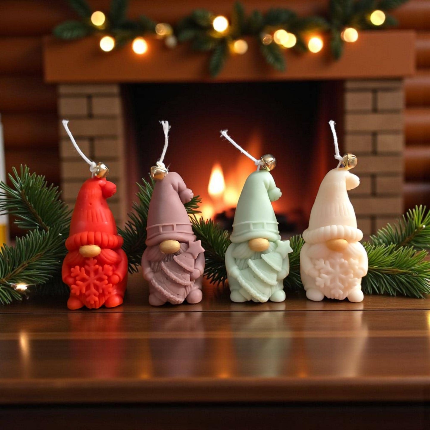 Winter Gnome Candles